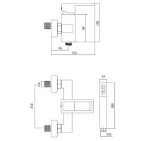 Set Brausearmatur ORCHIDEE mit Duschkopf und Duschschlauch