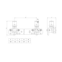 Pressfitting Verbinder Verbundrohr Montageplatte Wandscheibe 1/2 x 16 x 150